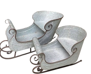 Décorations de Noël vintage en métal en forme de traîneau, ornement extérieur durable - Product Image 6