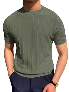 2026 Men's Plain O Neck Short Sleeve 100% Cotton Jersey Regular Fit Solid Color Casual <b>T</b> <b>Shirt</b> - Product Image 4