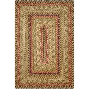 Tapis en jute tressé rectangulaire de style traditionnel, antidérapant, pour salon, à poils plats, nettoyage localisé - Product Image 1