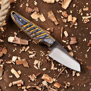 Couteau EDC industriel à lame fixe personnalisée Nordic Forge en acier 12c27, fourreau Pancake, 6 pouces, lame pleine en pied-de-mouton pour le dépecage - Product Image 3