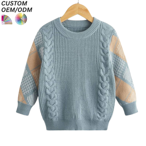 Pull en coton tricoté pour garçons, vêtements d'hiver chauds pour enfants, support OEM ODM pour la vente en gros - Product Image 4