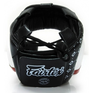 Fairtex Boxing <b>Head</b> Guard White Leather Protective Sports Helmet Unisex Adult Kickboxing Muay Thai <b>Head</b> Protection <b>Head</b> Gears - Product Image 3