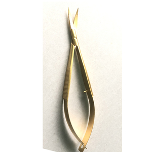 Tijeras para Extensión de Pestañas de Alta Calidad con Recubrimiento Dorado, Tijeras de Manicura con Resorte, Tijeras de Belleza para Pestañas Sostenibles - Product Image 6