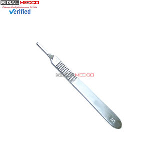 Mango de bisturí n.º 3 de acero inoxidable alemán, hojas quirúrgicas desechables estériles n.º 15 con filo afilado para cirugía manual SIGAL - Product Image 5