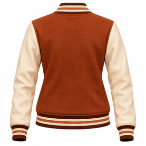 <b>Lightweight</b> Comfortable Embroidery OEM/ODM Custom Made Unique Design Contrast Color Long Sleeves <b>Women</b> Varsity <b>Quilted</b> <b>Jacket</b> - Product Image 2
