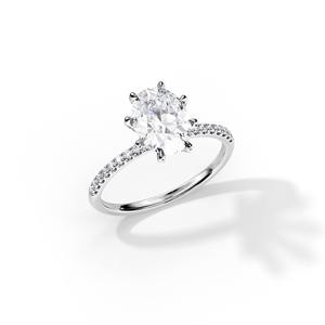 Bague en diamant cultivé en laboratoire éthique, style moissanite, pour bijoux de mariage, disponible pour l'exportation mondiale – Fournisseur indien - Product Image 1