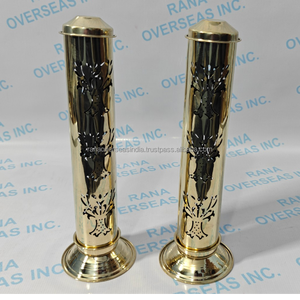 Torre de Incienso de Latón con Diseño de Árbol Tallado, Ecológica, Duradera, Hecha a Mano, para Aromaterapia, Meditación, Decoración del Hogar, Soporte para Quemador de Templo - Product Image 3