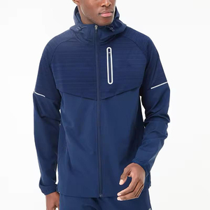 Waterproof Reflective <b>Wind</b> <b>Breaker</b> Running Jacket Winter Lightweight Performance Training Sport Men's Casual Solid - Product Image 3