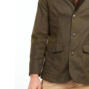100% High Quality SUQAINA FASHION GARMENTS Men's Plaid Casual Wax Cotton Canvas Jacket Waterproof Windproof Front Reasonable - Product Image 3