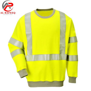 Sudadera de trabajo a precio económico para hombre, venta al por mayor, cuello redondo, reflectante de alta visibilidad, sudadera de invierno de forro polar para hombre y mujer - Product Image 6