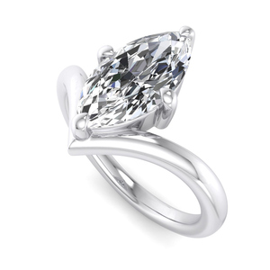 Classic Pointed V Design Marquise Moissanite Diamond Dainty Everyday Wear Loving <b>Couple</b> Genuine Sterling Silver Promise <b>Ring</b> - Product Image 6