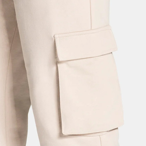 Ensemble décontracté pour homme de qualité supérieure, haut à manches longues beige à col rond avec pantalon cargo à taille élastique et multi-poches, tenue d'automne, vente en gros - Product Image 5