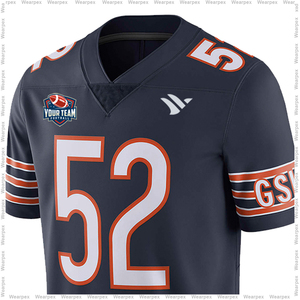 Maillots de football américain personnalisés en gros pour hommes, haute qualité, 100% polyester respirant, OEM - Product Image 4