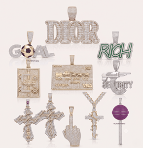 Colgante de Cruz de Moissanita, Cruz Personalizada en Plata Chapada en Oro Rosa, Estilo Hip Hop, Amuleto Unisex - Product Image 4