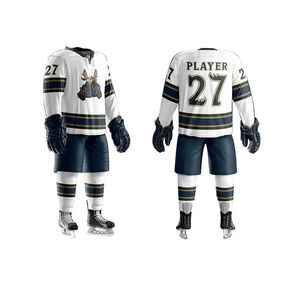 Uniformes de Hockey sobre Hielo Personalizados al por Mayor con Bordado del Nombre del Equipo OEM, Venta en Línea, Técnica de Sublimación - Product Image 1