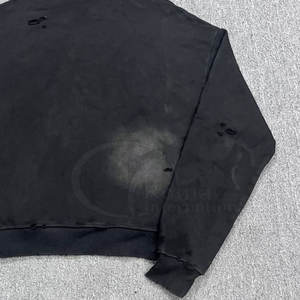 Sudadera con Capucha de Forro Polar Grueso 2026 para Hombre, Estilo Lavado Ácido con Pedrería, Ajuste Oversize - Product Image 6