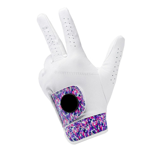 Gant de golf pour gaucher avec logo personnalisé, en cuir véritable, impression par sublimation, respirant, antidérapant, fabricant OEM ODM, vente en gros - Product Image 4