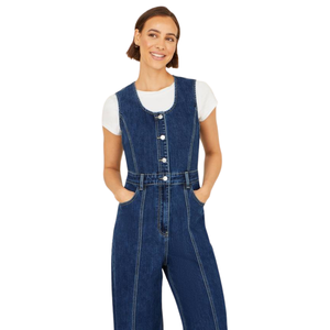 Overol de Mezclilla Premium para Mujer, Estilo Casual, Fabricación Directa de Fábrica OEM ODM - Product Image 4