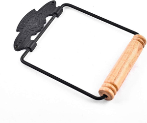 Portarrollos de Papel Higiénico Clásico de Madera con Marco de Metal Negro, Diseño Duradero para Montar en la Pared, para Uso en el Baño - Product Image 6