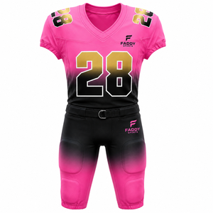 Ensemble d'uniformes de football américain professionnels personnalisés, sublimés, à séchage rapide, pour entraînement d'équipe, maillot et pantalon, vente en gros - Product Image 1