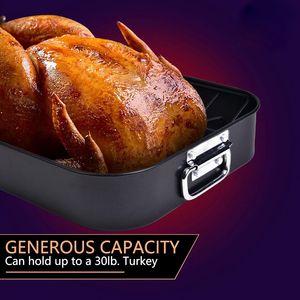 Durable Roasting <b>Pan</b> With Premium Stainless Steel Construction Spacious Cooking Surface Comfortable Heat Resistant - Product Image 5