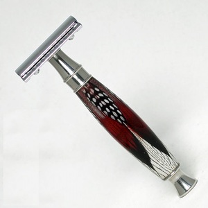 มีดโกนหนวดแบบใบมีดคู่ สีดำด้าน สำหรับผู้ชาย ใบมีดสแตนเลสแบบสองคม - Product Image 5