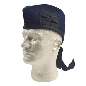 Navy Traditional Scottish Glengarry Cap 100% Wool Formal Pipe <b>Band</b> <b>Hat</b> for Adult Unisex Four Seasons Use - Product Image 3