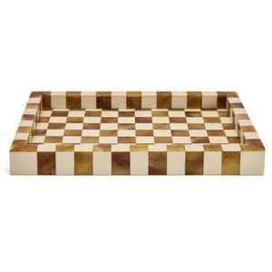 Bandeja Rectangular de Resina Hecha a Mano, Ecológica, Duradera y de Lujo, con Diseño a Cuadros, para Servir, Recipiente Multiusos, Organizador Moderno para Baño - Product Image 2