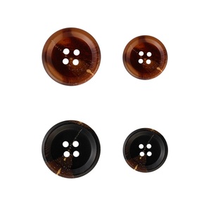 Bouton en résine de corne de buffle, fait main, durable, rond, pour couture, art et collection, best-seller - Product Image 2