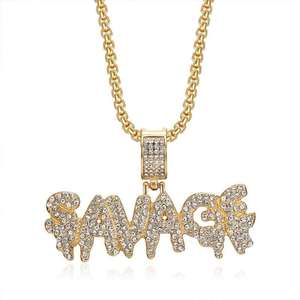 Nuevo Collar con Colgante de Moissanita Plateada, Joyería Urbana Hip Hop para Raperos, de Exportador Indio - Product Image 3