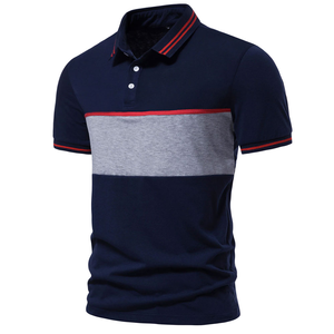 Polos pour hommes en coton, logo personnalisé, manches courtes, haut d'été, impression de marque OEM, décontracté, business, grandes tailles, polos pour hommes - Product Image 2