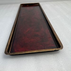 Bandeja de Servicio de Hierro de Lujo con Acabado en Cuero, Ideal para Servir Bebidas y Comida en Fiestas, Bodas y Eventos - Product Image 2