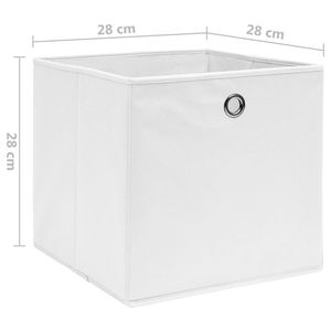 Juego de 10 Cajas de Almacenamiento de Tela No Tejida Blancas de 11 x 11 x 11 Pulgadas para Organizar Ropa - Product Image 5
