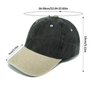 Gorra de Béisbol de Algodón Lavado con Logotipo Personalizado al por Mayor, Gorra de Béisbol Vintage con Parches, Gorra de Moda Unisex con Visera de Pico de Pato, Gorra de Protección Solar - Product Image 6