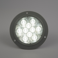 Feux arrière LED ronds de 4 pouces avec prises à montage en surface 12V pour remorques et camping-cars