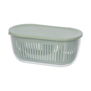 Halo Brand PP Plastic Double Layer Flexible Eco-Friendly Colander Fruit Vegetable <b>Storage</b> Container Lid Dishwasher <b>Freezer</b> Safe - Product Image 5
