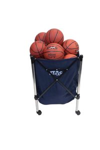 Support de rangement portable et pliable pour ballons de basketball Stag Iconic avec poche en filet, cadre en aluminium, organisateur roulant, chariot à ballons 61x61x50cm - Product Image 3