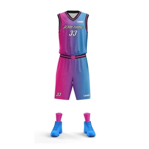 Ensemble d'uniformes de basket-ball pour hommes personnalisables Cool New Style avec respirant Plus Size Options Logo personnalisé inclus - Product Image 2