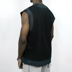 เสื้อยืดแขนกุดผู้ชายแบบหนา สไตล์วินเทจ เสื้อกั๊กสตรีทแวร์ลำลอง ผ้าฝ้ายพรีเมียม เสื้อกล้ามทนทาน เสื้อผ้าออกกำลังกาย - Product Image 2