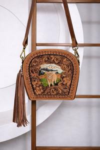 Nouveauté Sac bandoulière en cuir travaillé à la main Gypsy Boho Dernier créateur Fait main Style occidental Couleur marron Sacs multi-usages - Product Image 3