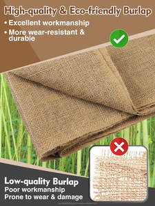 Tela Geotextil de Yute Tejida 100% Natural, Ecológica, de Grado Alimenticio, Duradera y Biodegradable, Ancho de 40 Pulgadas x 40 Pies, 11 oz - Product Image 2