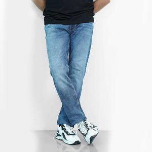 Pantalones Vaqueros de Mezclilla para Hombre, Corte Recto Clásico, Color Azul Lavado, Algodón, Vaqueros Casuales para Venta al Por Mayor - Product Image 6