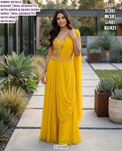 Ensemble de protection solaire en georgette pour femmes, noir, moderne, Noor Royale, longueur au sol - Product Image 5
