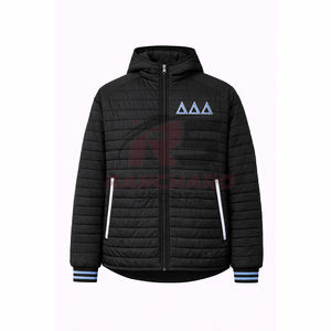 Chaqueta acolchada personalizada para fraternidad griega, chaqueta acolchada de invierno con logotipo bordado, fabricante de ropa griega al por mayor OEM - Product Image 1