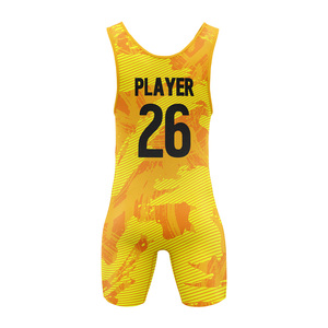 Men's Wrestling Competition <b>Singlet</b> Premium Compression Sports Uniform for Grappling Training and Tournament Use - Product Image 6