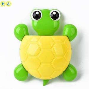 Support mural en plastique pour brosses à dents, motif tortue de dessin animé, durable, facile à nettoyer, organisateur de salle de bain, porte-gobelet de rangement pour enfants, pour la maison - Product Image 3