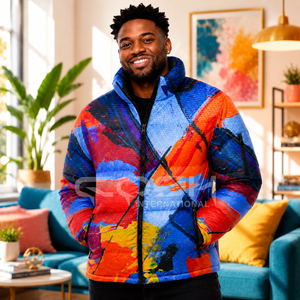 Cosh International Custom Sublimated Men's Puffer Jacket Slim Fit <b>Thick</b> <b>Winter</b> <b>Coat</b> Waterproof Windproof Casual Fashion - Product Image 3
