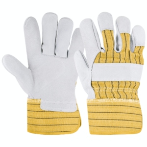 Guantes de Trabajo de Cuero Vacuno Reforzado de Primera Calidad, Resistentes al Fuego y a los Cortes, Protección de Seguridad Industrial para la Construcción - Product Image 1