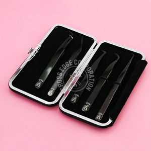 แหนบปลายขนตาไฟเบอร์45 45 90องศาแหนบขนตาเพิ่มวอลลุ่มแหนบต่อขนตาสำหรับความงาม - Product Image 1