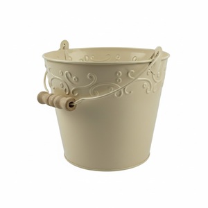 Seau galvanisé avec poignée, durable, pour jardin extérieur, pot de fleurs, plantes vertes, style rustique, seaux vintage - Product Image 2